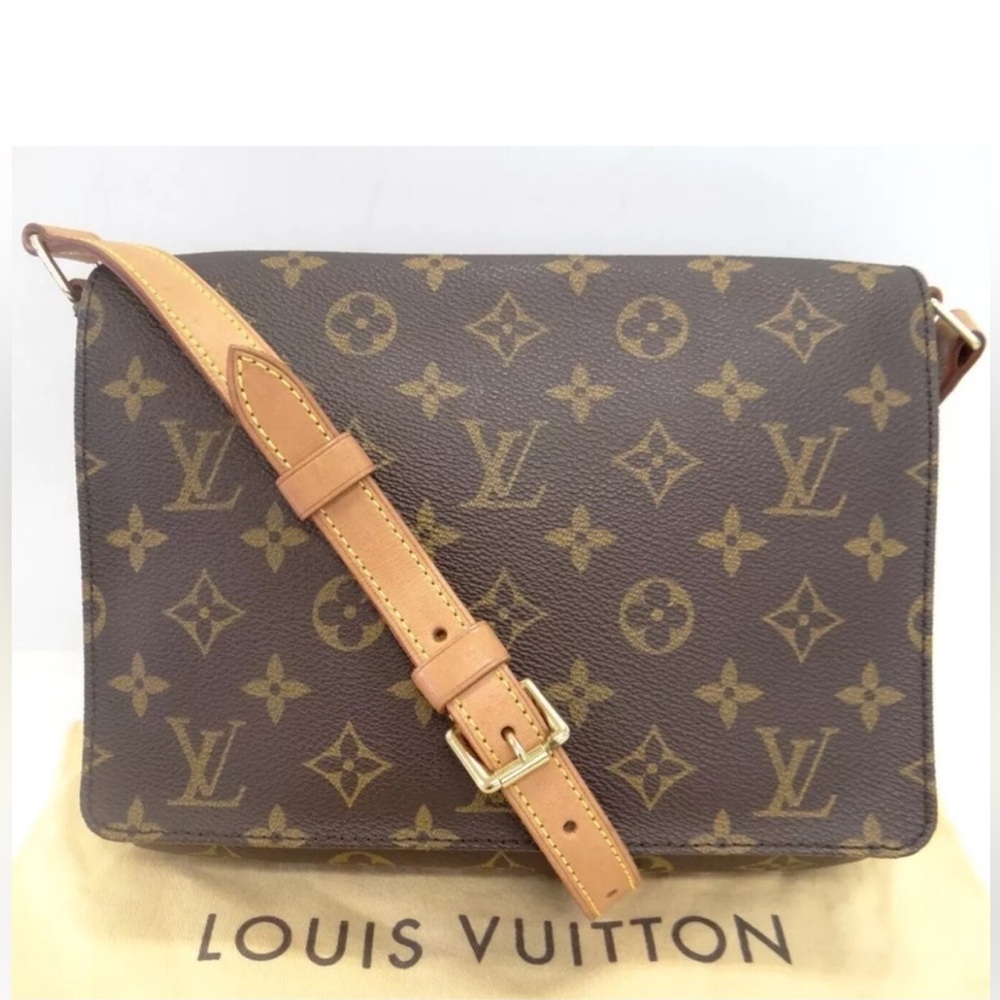 Authenticated Louis Vuitton Musette Tango Shoulder Bag Handbag Purse